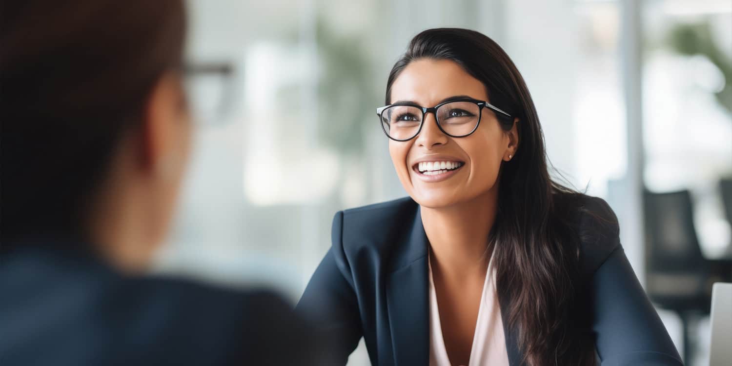 Indian woman recruiter taking interview